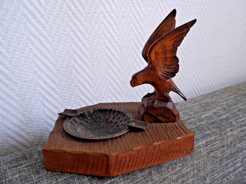 Aschenbecher holz antik - holz,