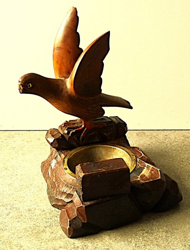 Aschenbecher holz geschnitzt - aschenbecher,