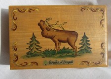 Kleine Holzkiste Schatulle mit