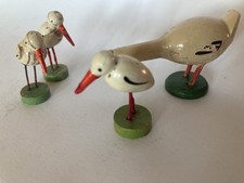 3x Vogel Erzgebirge Storch